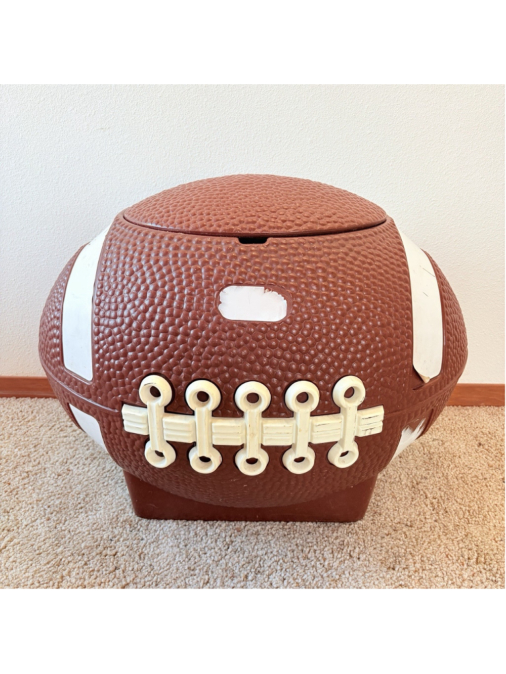 VINTAGE 1975 Little Tikes Football Toy Box Chest Tailgating Cooler Party w/ Lid